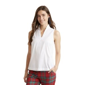 Vineyard Vines Gathered Neck Poplin Top